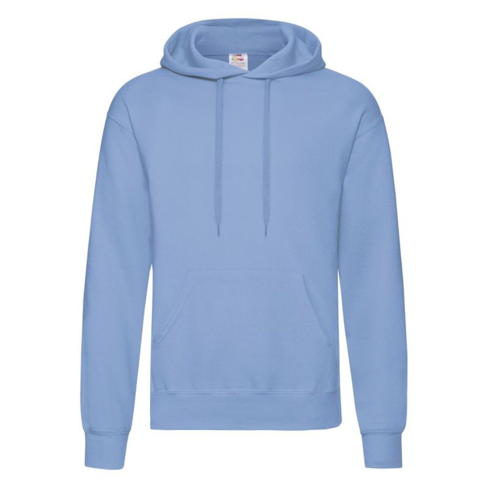 Fruit of the Loom Mens Classic Hoodie / Sky Blue